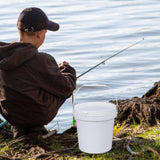 Maxbell Paint Can 5L Portable Empty with Lid and Handle for Kitchen Garden Traveling White