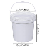Maxbell Paint Can 5L Portable Empty with Lid and Handle for Kitchen Garden Traveling White