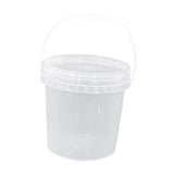 Maxbell Paint Can 5L Portable Empty with Lid and Handle for Kitchen Garden Traveling Clear