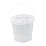 Maxbell Paint Can 5L Portable Empty with Lid and Handle for Kitchen Garden Traveling Clear