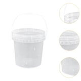 Maxbell Paint Can 5L Portable Empty with Lid and Handle for Kitchen Garden Traveling Clear