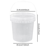 Maxbell Paint Can 5L Portable Empty with Lid and Handle for Kitchen Garden Traveling Clear