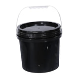 Maxbell Paint Can 5L Portable Empty with Lid and Handle for Kitchen Garden Traveling Black