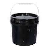 Maxbell Paint Can 5L Portable Empty with Lid and Handle for Kitchen Garden Traveling Black