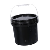 Maxbell Paint Can 5L Portable Empty with Lid and Handle for Kitchen Garden Traveling Black