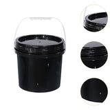 Maxbell Paint Can 5L Portable Empty with Lid and Handle for Kitchen Garden Traveling Black