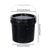 Maxbell Paint Can 5L Portable Empty with Lid and Handle for Kitchen Garden Traveling Black