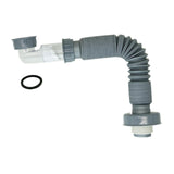 Maxbell Kitchen Sink Drain Pipe Plug and Play Telescopic for Washbasin Bathroom Dorm 90cm