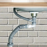 Maxbell Kitchen Sink Drain Pipe Plug and Play Telescopic for Washbasin Bathroom Dorm 90cm