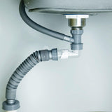 Maxbell Kitchen Sink Drain Pipe Plug and Play Telescopic for Washbasin Bathroom Dorm 90cm