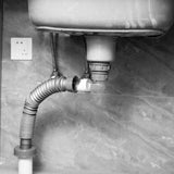 Maxbell Kitchen Sink Drain Pipe Plug and Play Telescopic for Washbasin Bathroom Dorm 90cm