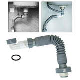 Maxbell Kitchen Sink Drain Pipe Plug and Play Telescopic for Washbasin Bathroom Dorm 120cm
