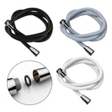 Maxbell Silicone Shower Hose Replacement G1/2 Threaded for Bathroom Toilet Apartment Black 1.5M