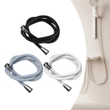 Maxbell Silicone Shower Hose Replacement G1/2 Threaded for Bathroom Toilet Apartment Black 1.5M
