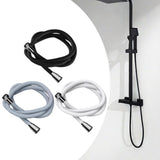 Maxbell Silicone Shower Hose Replacement G1/2 Threaded for Bathroom Toilet Apartment Black 1.5M