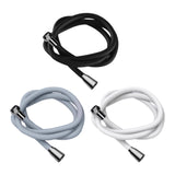Maxbell Silicone Shower Hose Replacement G1/2 Threaded for Bathroom Toilet Apartment Black 1.5M