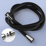 Maxbell Silicone Shower Hose Replacement G1/2 Threaded for Bathroom Toilet Apartment Black 2M