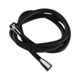Maxbell Silicone Shower Hose Replacement G1/2 Threaded for Bathroom Toilet Apartment Black 2M