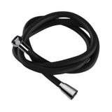 Maxbell Silicone Shower Hose Replacement G1/2 Threaded for Bathroom Toilet Apartment Black 2M