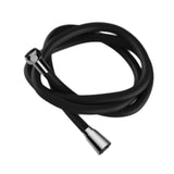 Maxbell Silicone Shower Hose Replacement G1/2 Threaded for Bathroom Toilet Apartment Black 2M