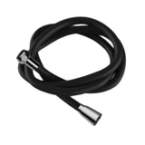 Maxbell Silicone Shower Hose Replacement G1/2 Threaded for Bathroom Toilet Apartment Black 2M