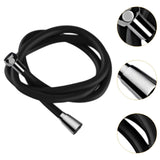 Maxbell Silicone Shower Hose Replacement G1/2 Threaded for Bathroom Toilet Apartment Black 2M