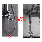 Maxbell Silicone Shower Hose Replacement G1/2 Threaded for Bathroom Toilet Apartment Black 2M