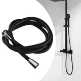 Maxbell Silicone Shower Hose Replacement G1/2 Threaded for Bathroom Toilet Apartment Black 2M
