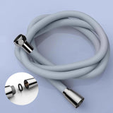 Maxbell Silicone Shower Hose Replacement G1/2 Threaded for Bathroom Toilet Apartment Gray 1.5M
