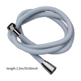 Maxbell Silicone Shower Hose Replacement G1/2 Threaded for Bathroom Toilet Apartment Gray 1.5M