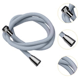 Maxbell Silicone Shower Hose Replacement G1/2 Threaded for Bathroom Toilet Apartment Gray 2M