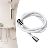 Maxbell Silicone Shower Hose Replacement G1/2 Threaded for Bathroom Toilet Apartment White 1.5M