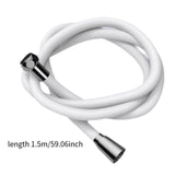 Maxbell Silicone Shower Hose Replacement G1/2 Threaded for Bathroom Toilet Apartment White 1.5M
