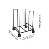 Maxbell Carton Storage Rack Cart with Wheels Sturdy for Warehouse 12.2x10.2x17.1inch Black