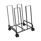 Maxbell Carton Storage Rack Cart with Wheels Sturdy for Warehouse 12.2x10.2x17.1inch Black