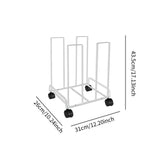 Maxbell Carton Storage Rack Cart with Wheels Sturdy for Warehouse 12.2x10.2x17.1inch White