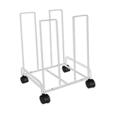 Maxbell Carton Storage Rack Cart with Wheels Sturdy for Warehouse 12.2x10.2x17.1inch White