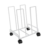 Maxbell Carton Storage Rack Cart with Wheels Sturdy for Warehouse 12.2x10.2x17.1inch White