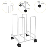 Maxbell Carton Storage Rack Cart with Wheels Sturdy for Warehouse 12.2x10.2x17.1inch White