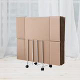 Maxbell Carton Storage Rack Cart with Wheels Sturdy for Warehouse 12.2x10.2x17.1inch White
