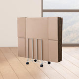 Maxbell Carton Storage Rack Cart with Wheels Sturdy for Warehouse 12.2x10.2x17.1inch White