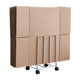 Maxbell Carton Storage Rack Cart with Wheels Sturdy for Warehouse 12.2x10.2x17.1inch White