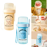 Maxbell Salad Cup Double Layer Practical Portable Salad Shaker for BBQ Travel Picnic light yellow