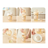 Maxbell Salad Cup Double Layer Practical Portable Salad Shaker for BBQ Travel Picnic light yellow