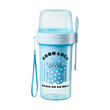 Maxbell Salad Cup Double Layer Practical Portable Salad Shaker for BBQ Travel Picnic blue