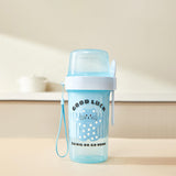 Maxbell Salad Cup Double Layer Practical Portable Salad Shaker for BBQ Travel Picnic blue