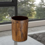 Maxbell Round Trash Bin Modern Portable Wastebasket for Restroom Laundry Powder Room