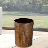 Maxbell Round Trash Bin Modern Portable Wastebasket for Restroom Laundry Powder Room