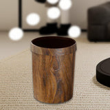 Maxbell Round Trash Bin Modern Portable Wastebasket for Restroom Laundry Powder Room