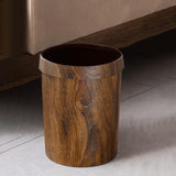 Maxbell Round Trash Bin Modern Portable Wastebasket for Restroom Laundry Powder Room